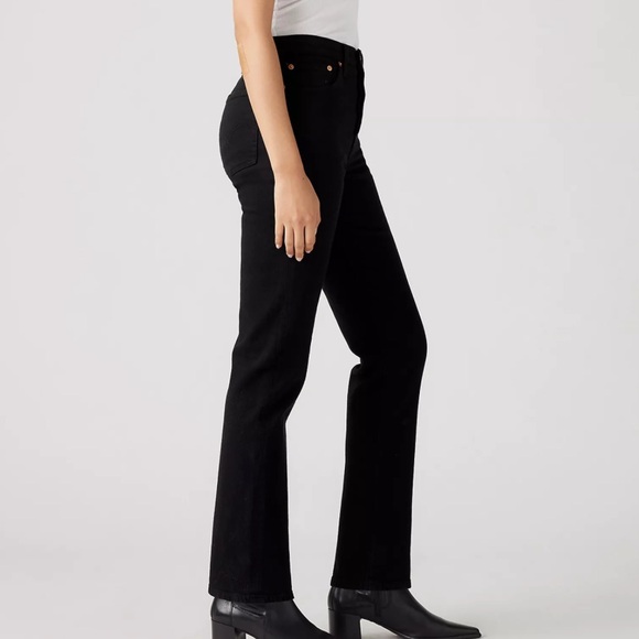 Levi's Denim - Levis Jeans Womens 30 Wedgie Straight Black Premium Denim
Button Fly High Rise